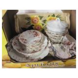 Ceramic Tray, Meakin Bowl & Porcelain Dishes