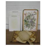Cutting Board Lot & Italian Serving Tray