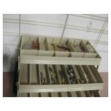 Poly Plano Tackle Box w/ Some Fishing Tackle