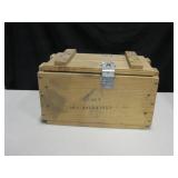 Wood Crate w/ Single Hinged Lid - 18" x 10" x 11"