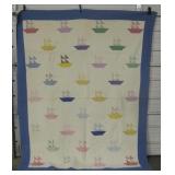 Vintage 63" x 85" Handmade Quilt