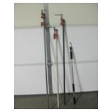 3 - 48" Pipe Clamps & Carano Spray Nozzle w/o End