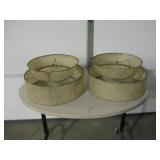 2 Mid-Century Modern Fiberglass Lamp Shades