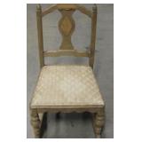 Small Vintage Wood Rocking Chair w/ Padded Seat