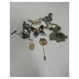 Lot Of Vtg Brooches & Pins - JJ, etc/.