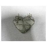 Silver Toned Wire Wrapped Stone Pendant