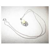 Sterling Silver & Mother Of Pearl Necklace