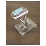 Vintage Sterling & Landers Turquoise Native Ring
