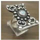 Vintage Sterling Silver &  Turquoise Native Ring
