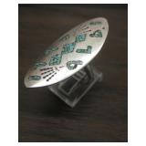 Vintage Sterling & Crushed  Turquoise Native  Ring