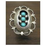 Vintage Sterling & Turq. Navajo  Ring