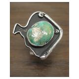 Vintage Sterling & Pilot MTN. Turquoise NavajoRing