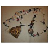 Beaded Shell, Metal & Stones 2-Strand Necklace