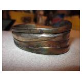 Sterling Silver & Brass Bracelet - Signed RAM