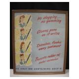 Framed Vintage Solv-X Ink Retail Paper Sign