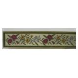 Framed Floral Stitch Work - 45" x 10"