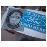 2 Metal Signs - Ford Parts & Michelob Lager Beer