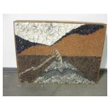 Stone, Shell & Glass Mosaic Art - 24" x 18.5"