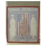 Framed Feminine Patriotism Print - 19.5" x 22"