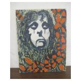 18" x 23" Alice Cooper Painting - Stretched Canvas