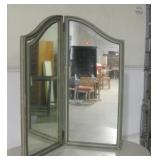 Vintage Distressed  Bi-Fold Cathedral Mirror