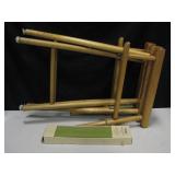 Folding Wood Director Chair - w/ New Green Fabric