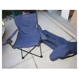 3 Collapsible Camping Chairs w/ Storage Sleeves