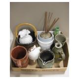 Glass & Ceramic Vases, Bowls & Piggy Bank