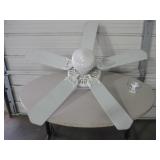 40" Hugger 5-Blade White Ceiling Fan w/ Light Kit