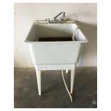 garage Plastic Wash Sink With metal Box