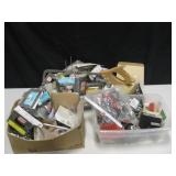 2 Tubs & 1 Box Of Assorted Hardware & Tools