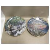 2 Wild Wing Fishing Collector Plates - 9.25"