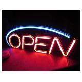 Lumibrite Open Arc Sign - Flash Or Steady Settings