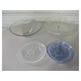 Glass - Pie Pedestal, Divided Tray, Bowl & Plate