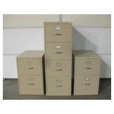 3 Hon Metal Filing Cabinets - Deep Legal Size