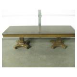 Vintage Wood Coffee Table 19.5" x 59" x 16.5"