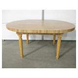 Woodgrain Formica Top Dining Table 49" x 66"