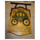 15" Cast Metal Lodging Sign 1967 Sexton