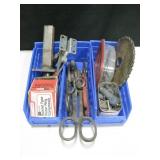 3 Small Poly Bins w/ Assorted Tools