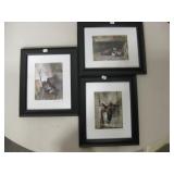 Lot Of 3 Framed Art Prints - Signed
