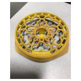 Enameled Le Creuset Cast Iron Pedestal Warmer