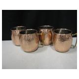 4 Piece Hammered Moscow Mule Mugs