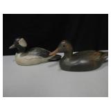 2 Hand Carved Wood Ducks - Big Sky Carvers
