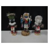 Lot Of 3 Small Navajo Kachinas - All Signed