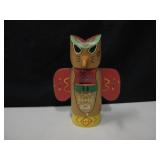 Sioux Indian Made Hand Painted Wood Coin Bank