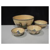 4 Vintage Mexican POttery Bowls