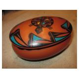 4" Acoma Pueblo Pottery Lidded Container