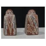 Santa Clara Pueblo Made Pottery S&P Shakers