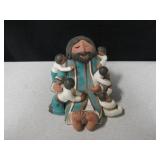 Native Style Jesus Ceramic Story Teller - Signed