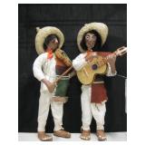 Vintage Mexican Composition Musician DOlls